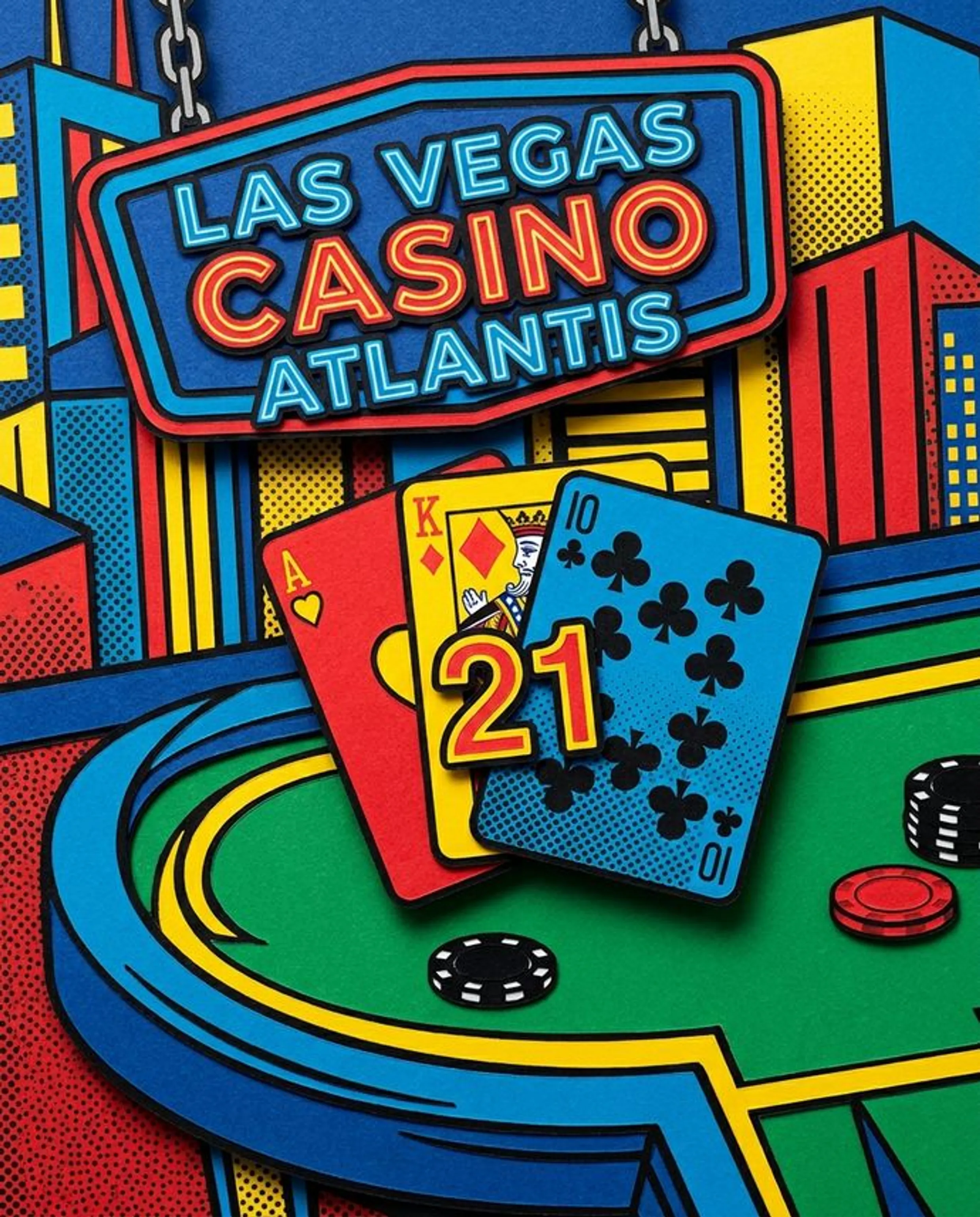 Blackjack spel en inzetten (Las Vegas Casino Atlantis)